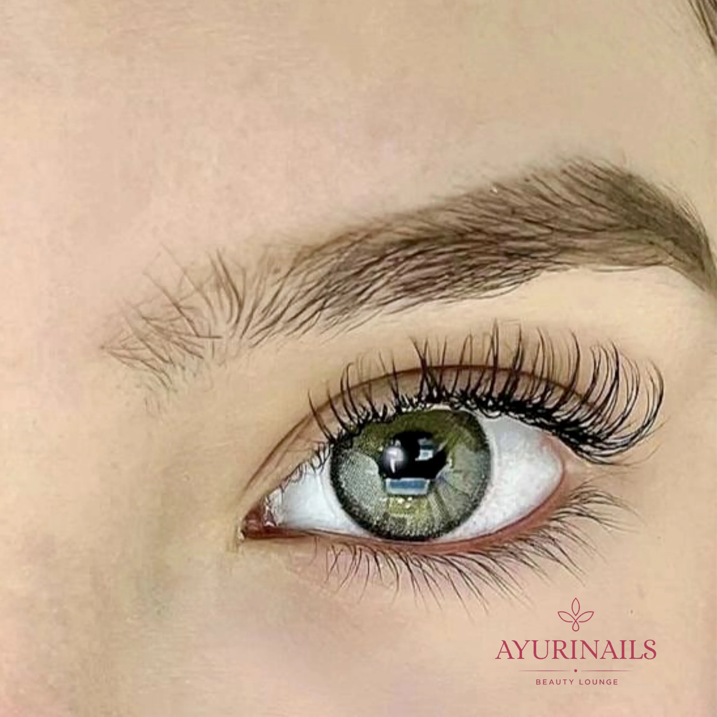 close-up of Classic Airy lash extensions, natural lightweight look, AyuriNails Beauty Lounge Makati